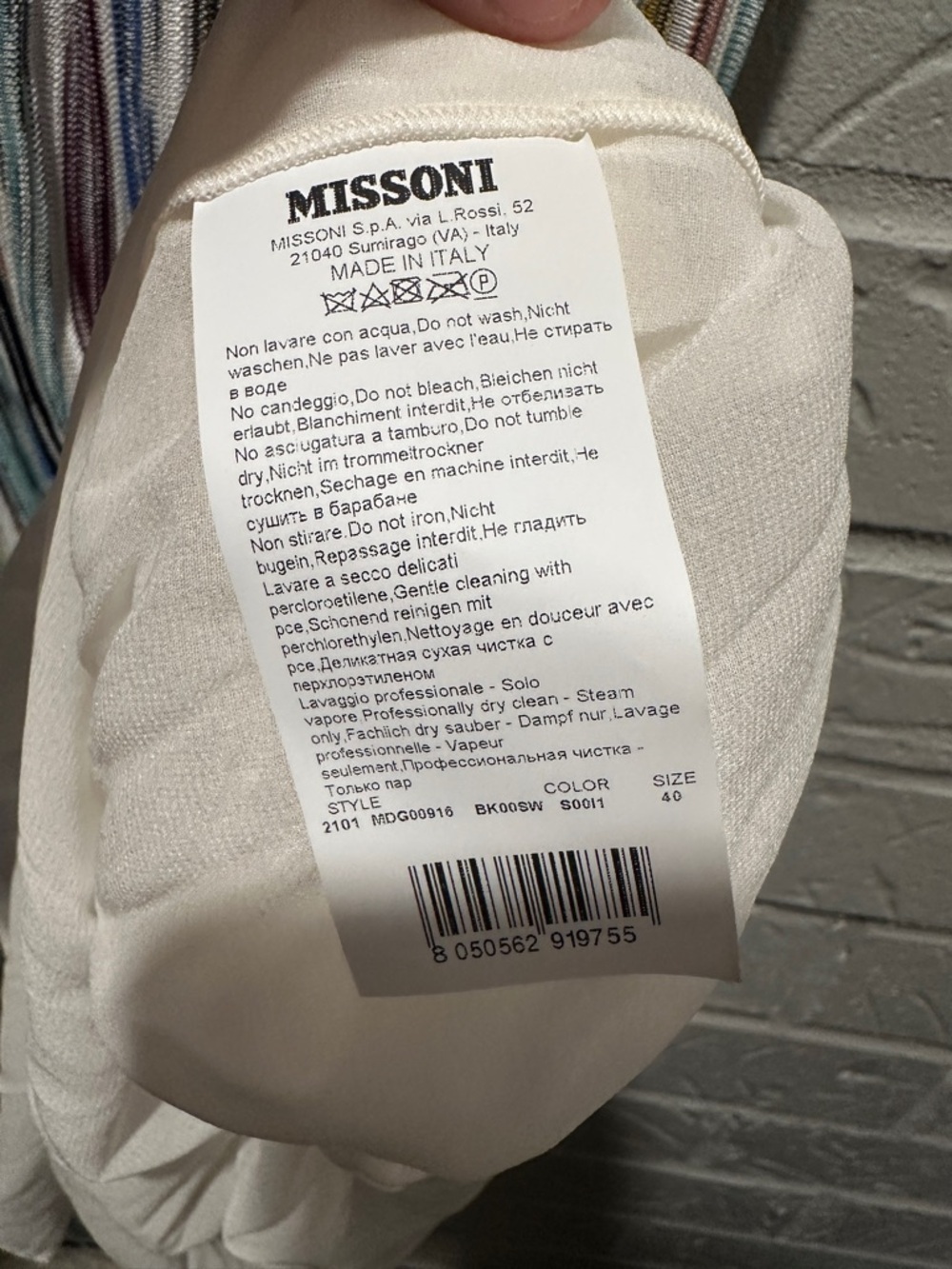 NWT New Missoni Stripped V-Neck MIDI Dress Size 40 - Picture 10 of 11